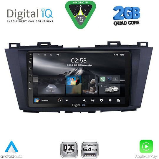 Digital IQ Car Audio System for Mazda 5 2011-2020 (Bluetooth/USB/WiFi/GPS/Apple-Carplay/Android-Auto) with Touch Screen 9"