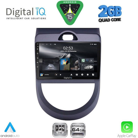 Digital IQ Ηχοσύστημα Αυτοκινήτου για Kia Soul 2008-2013 (Bluetooth/USB/WiFi/GPS/Apple-Carplay/Android-Auto) με Οθόνη Αφής 9"