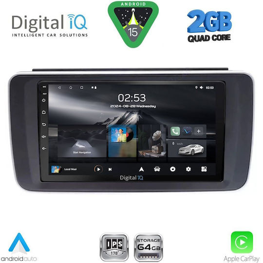 Digital IQ Ηχοσύστημα Αυτοκινήτου για Nissan Leaf 2018 (Bluetooth/USB/WiFi/GPS/Apple-Carplay/Android-Auto) με Οθόνη Αφής 9"