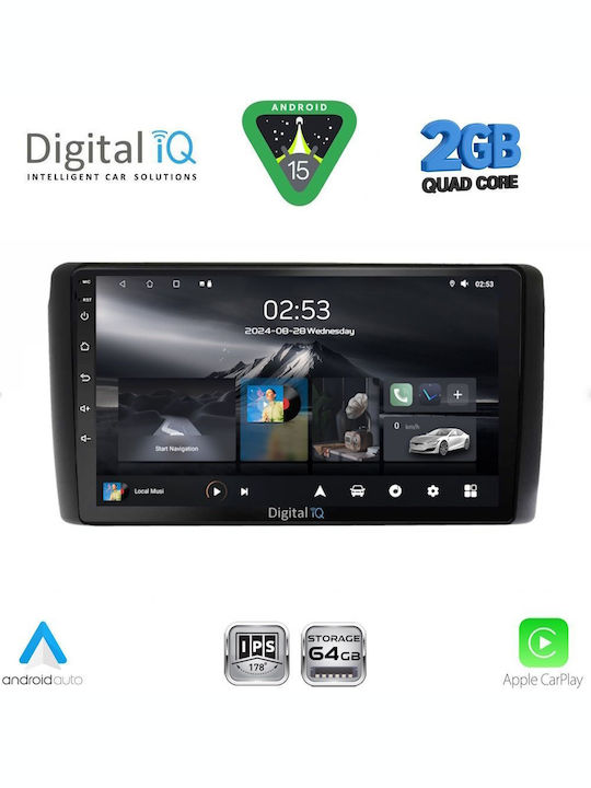 Digital IQ Car Audio System for Nissan Leaf 2009-2017 (Bluetooth/USB/WiFi/GPS/Apple-Carplay/Android-Auto) with Touch Screen 9"