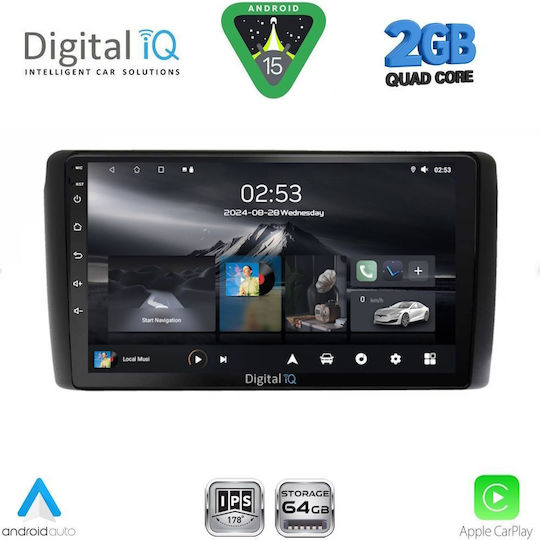Digital IQ Car Audio System for Nissan Leaf 2009-2017 (Bluetooth/USB/WiFi/GPS/Apple-Carplay/Android-Auto) with Touch Screen 9"
