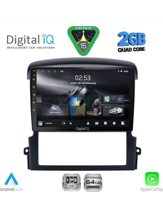 Digital IQ Car Audio System for Kia Sorento 2006-2009 (Bluetooth/USB/WiFi/GPS/Apple-Carplay/Android-Auto) with Touch Screen 9"