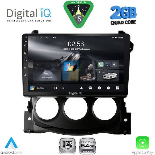 Digital IQ Car Audio System for Nissan 370Z 2009-2012 (Bluetooth/USB/WiFi/GPS/Apple-Carplay/Android-Auto) with Touch Screen 9"