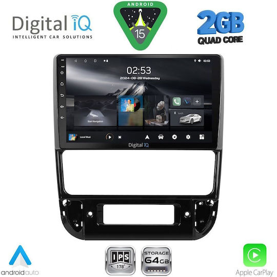 Digital IQ Car Audio System for Peugeot 406 1998-2004 (Bluetooth/USB/WiFi/GPS/Apple-Carplay/Android-Auto) with Touch Screen 9"
