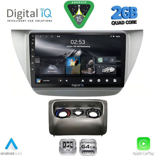 Digital IQ Car Audio System for Mitsubishi Lancer 2000-2007 (Bluetooth/USB/WiFi/GPS/Apple-Carplay/Android-Auto) with Touch Screen 9"