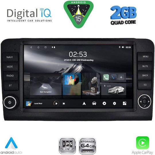 Digital IQ Ηχοσύστημα Αυτοκινήτου για Mercedes-Benz ML / GL Class 2005-2011 (Bluetooth/USB/WiFi/GPS/Apple-Carplay/Android-Auto) με Οθόνη Αφής 9"