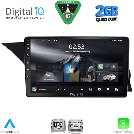 Digital IQ Car Audio System for Mercedes-Benz GLK 2013-2017 (Bluetooth/USB/WiFi/GPS/Apple-Carplay/Android-Auto) with Touch Screen 9"