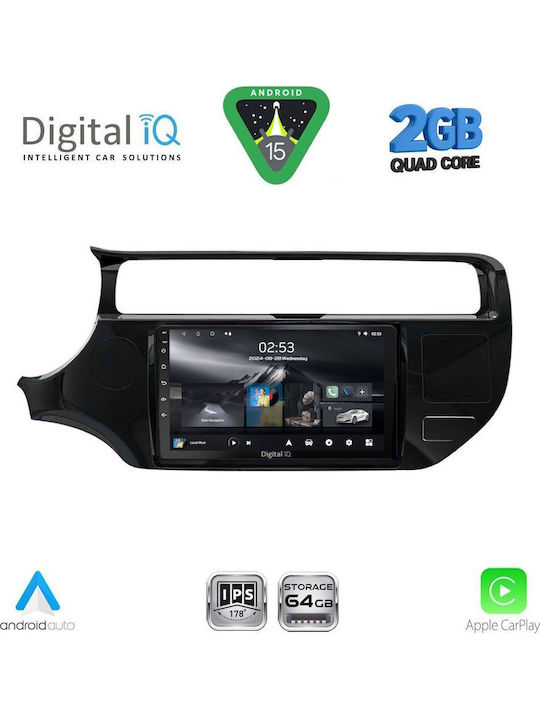 Digital IQ Car Audio System for Kia Rio 2015-2018 (Bluetooth/USB/WiFi/GPS/Apple-Carplay/Android-Auto) with Touch Screen 9"