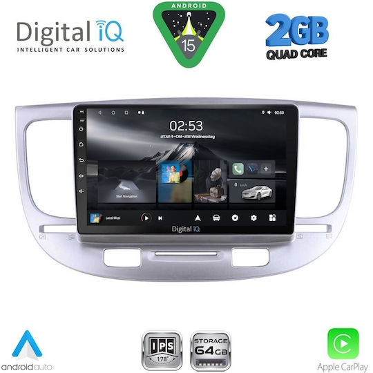 Digital IQ Car Audio System for Kia Rio 2005-2011 (Bluetooth/USB/WiFi/GPS/Apple-Carplay/Android-Auto) with Touch Screen 9"