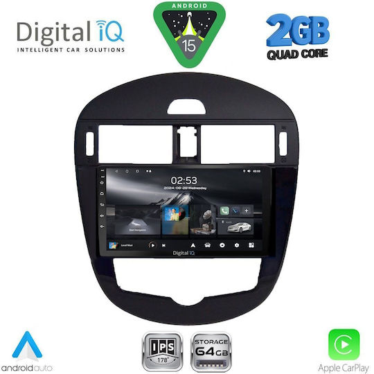 Digital IQ Ηχοσύστημα Αυτοκινήτου για Nissan Pulsar 2014-2020 με Clima (Bluetooth/USB/WiFi/GPS/Apple-Carplay/Android-Auto) με Οθόνη Αφής 9"