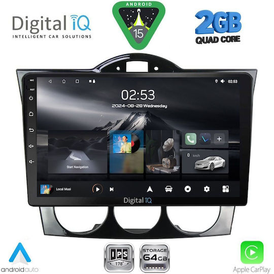 Digital IQ Автомобилна Аудио Система (Блутут/USB/WiFi/GPS/Apple-Carplay/Android-Auto) с Тъчскрийн 9"