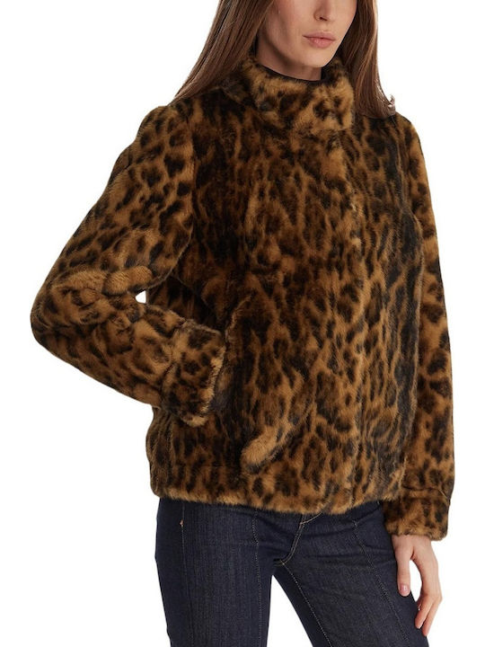 Guess Women's Short Fur Brown