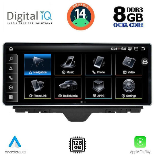 Digital IQ Ηχοσύστημα Αυτοκινήτου για Audi A1 2010-2018 (Bluetooth/USB/AUX/WiFi/GPS/Apple-Carplay/Android-Auto) με Οθόνη Αφής 12.3"