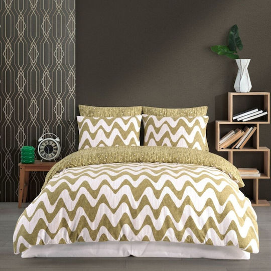 Majoli Bahar Set Double 200x220 Waves Verde