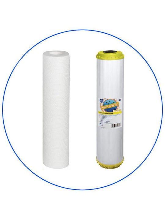 Aqua Filter Water Filter Replacement Reverse Osmosis (RO) / Softeners / Central Water Filtration System / Washing Machine made of Resin 20" Big-Blue 5 μm