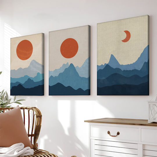 Pakketo Voriel Threefold Canvas Painting 40x60cm