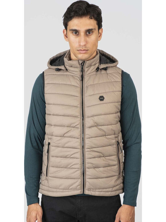 Double Αμάνικο Μπουφάν Puffer Greige