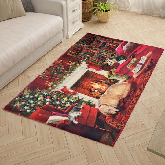 SpitiBazaar Covor Rectangular Roșu