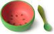 Oli&Carol Feeding Set made of Wood Green 2pcs