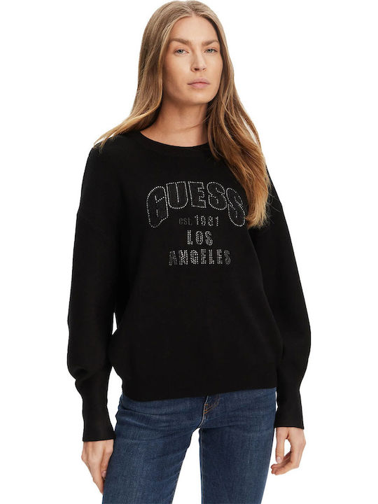 Guess Women's Long Sleeve Black Sweater