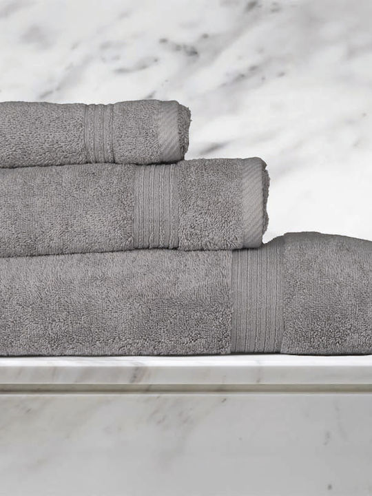 Epavlis Homeware Set Prosoape de Baie 3 buc Gri