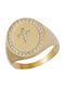 Femeie Chevalier Inel cu Zirconiu din Aur 14K