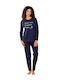 Nina Club Winter Women's Pyjama Set Blue