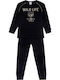 Minerva Kids Winter Cotton Navy Blue Pajamas