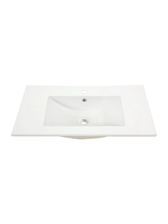 Vinci Solid Aufgesetztes Waschbecken Porzellan 80x46.5cm Solid