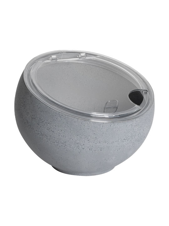 e-exoplismos 1600ml Orb Series Servierschüssel Rund aus Melamin Gray mit Durchmesser 20cm 4Stück