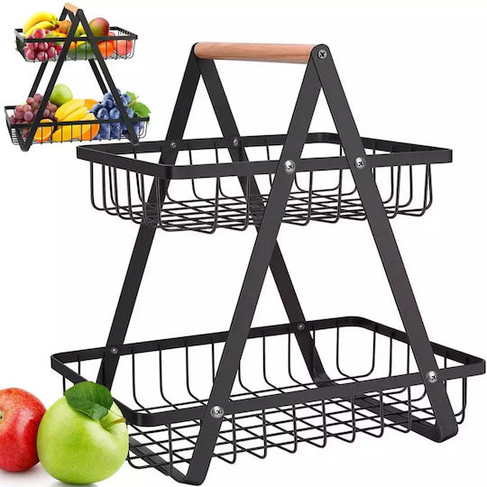 Verk Group Metallic Black Fruit Bowl