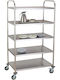 Ready Тролей Кухненски Inox 5 Позиции Сребрист 86x53x155см