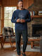 Dark Elephant Men's Winter Pajamas Set Blue/cypress