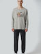 Dark Elephant Men's Winter Pajamas Set Grey/carbon black