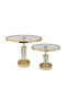 Marhome Metallic Dessert Divided Serving Plate Gold