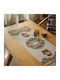 Gofis Home Weihnachtlich Tischtuch Läufer Stoff Beige L90xB40cm.
