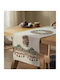 Gofis Home Weihnachtlich Tischtuch Läufer Stoff Beige L140xB45cm.