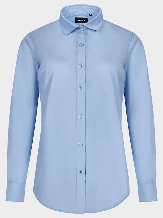 Velilla Hellblau Damen Langärmeliges Hemd Velilla Hellblau Damen Langärmeliges Hemd