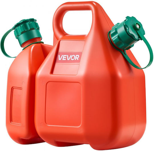 Vevor Fuel Can 6 Liters Fuel Tank Spout Extra Oil Container 1.9 Liters Maximum Flow 5.5 Liters Per Minute Leakproof Portable Flat Liquid Container For Multiple Cars Motorcycles ATV UTV
