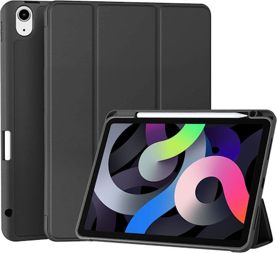 Husă Tabletă Xiaomi Redmi Pad 2 Pro Suport Stilou Funcție Sleep Wake Flex Trifold Set Sticker Negru