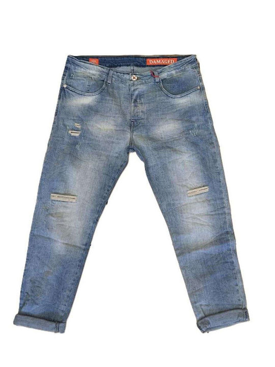 Damaged Jeans Ανδρικό Παντελόνι Τζιν Ελαστικό μ...
