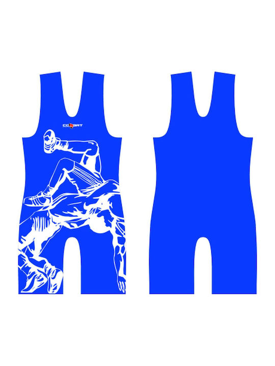 Combat Sport Bărbați Costum de baie Lupte Albastru