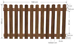 Tesias Group Ξύλινος Φράχτης 1.8x1m 0502 Tesias Group Ξύλινος Φράχτης 1.8x1m 0502
