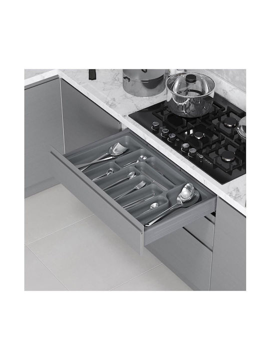 Starax Plastic Drawer Cutlery Tray Grey