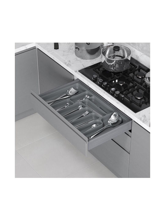 Starax Plastic Drawer Cutlery Tray Grey