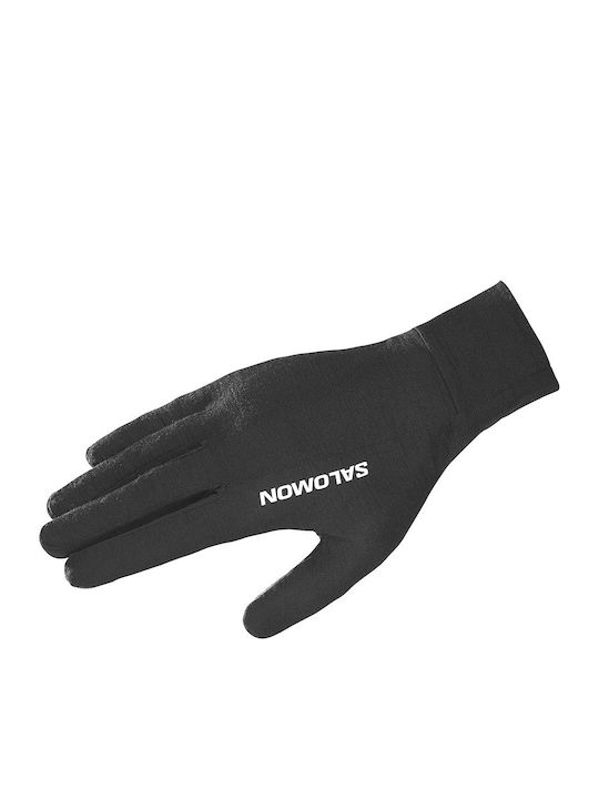 Schwarz Wolle Handschuhe Berührung