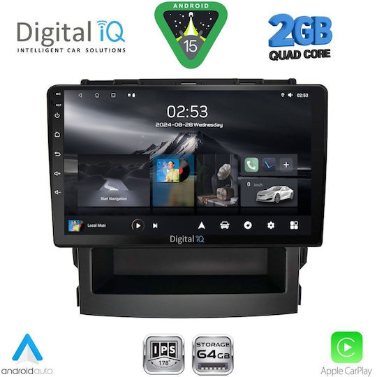 Digital IQ Car Audio System for Subaru Forester / Impreza 2019 (Bluetooth/USB/WiFi/GPS/Apple-Carplay/Android-Auto) with Touch Screen 9"