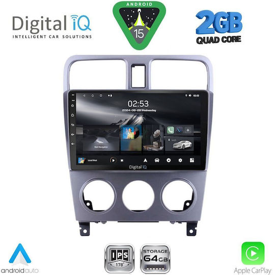 Digital IQ Car Audio System for Subaru Forester 2002-2008 (Bluetooth/USB/WiFi/GPS/Apple-Carplay/Android-Auto) with Touch Screen 9"