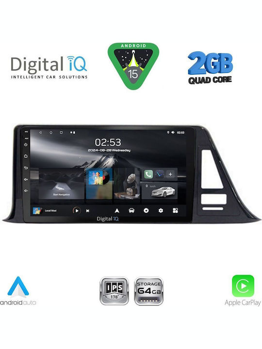 Digital IQ Car Audio System for Toyota C-HR 2017 (Bluetooth/USB/WiFi/GPS/Apple-Carplay/Android-Auto) with Touch Screen 9"
