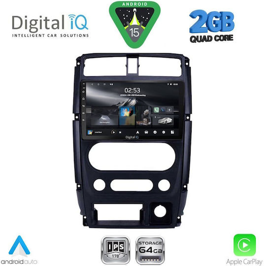 Digital IQ Car Audio System for Suzuki Jimny 2007-2017 (Bluetooth/USB/WiFi/GPS/Apple-Carplay/Android-Auto) with Touch Screen 9"